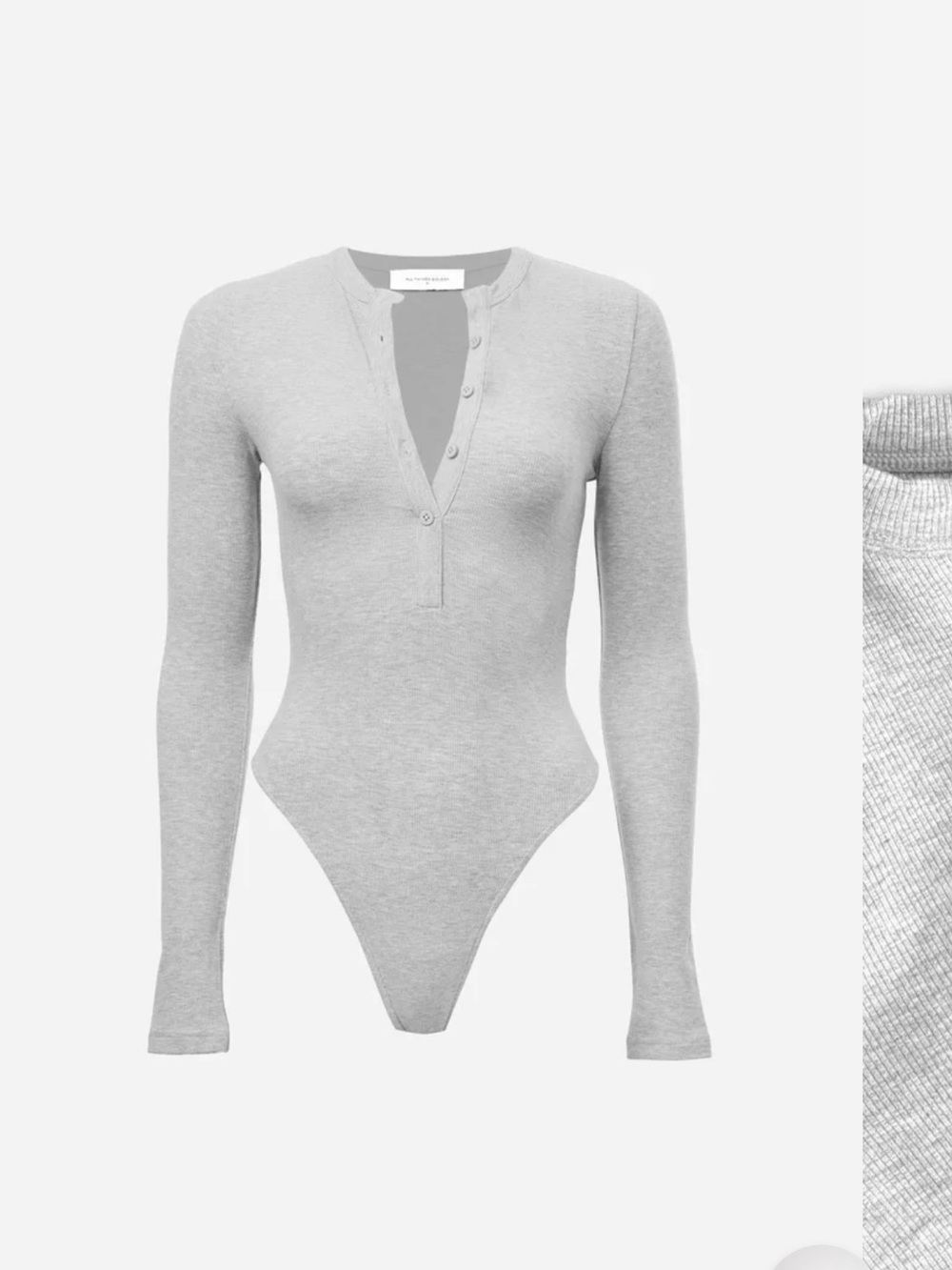 Luxe Rib long sleeve Henley bodysuit
